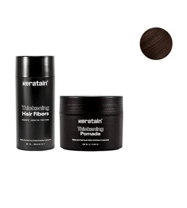 Keratain pommade + Keratain haarvezels - Donkerbruin (25 gr) Keratain pommade + Keratain haarvezels - Donkerbruin (25 gr) - Hairgivers