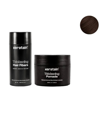Keratain pommade + Keratain haarvezels - Donkerbruin (25 gr) - Hairgivers