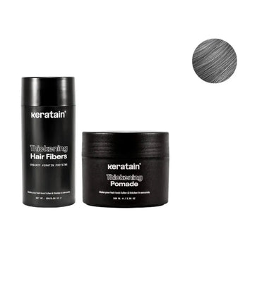 Keratain pommade + Keratain haarvezels - Grijs (25 gr) Keratain pommade + Keratain haarvezels - Grijs (25 gr) - Hairgivers