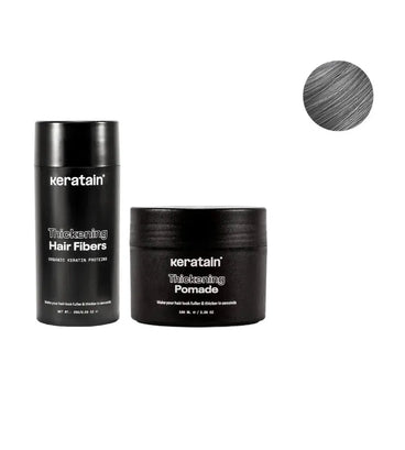 Keratain pommade + Keratain haarvezels - Grijs (25 gr) - Hairgivers
