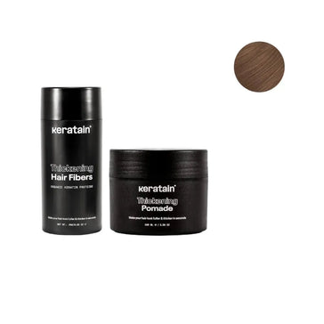 Keratain pommade + Keratain haarvezels - Lichtbruin (25 gr) - Hairgivers