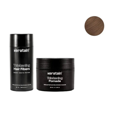 Keratain pommade + Keratain haarvezels - Lichtbruin (25 gr) - Hairgivers