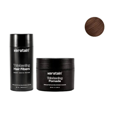 Keratain pommade + Keratain haarvezels - Medium bruin (25 gr) - Hairgivers