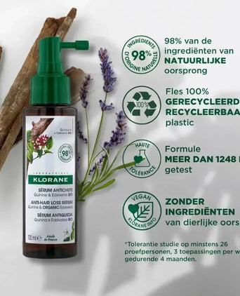 Klorane anti-haaruitval serum Kinine/Edelweiss (100 ml) - Hairgivers