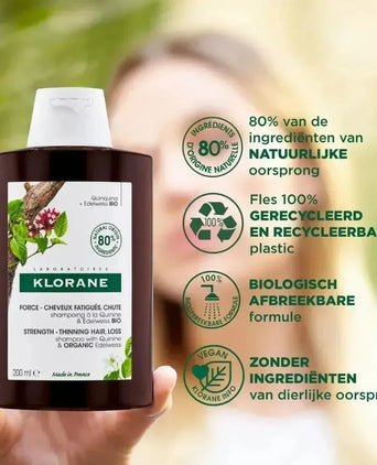 Klorane anti-haaruitval shampoo Kinine/Edelweiss (400 ml) - Hairgivers