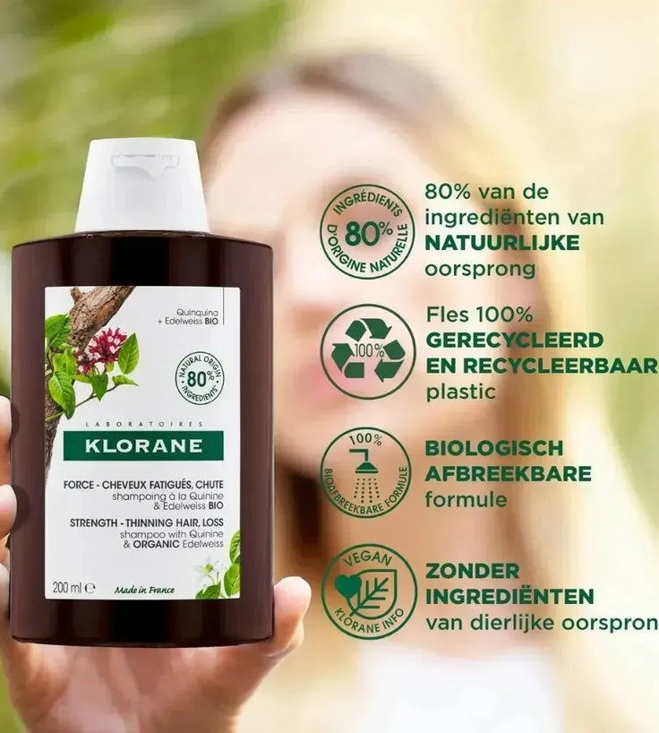 Klorane anti-haaruitval shampoo Kinine/Edelweiss (400 ml) - Hairgivers