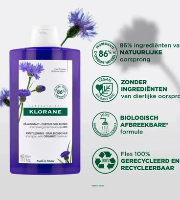 Klorane zilvershampoo Duizendguldenkruid (400 ml) - Hairgivers