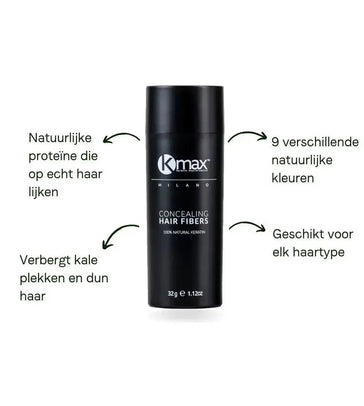 Kmax haarvezels om haarverlies te camoufleren - Hairgivers