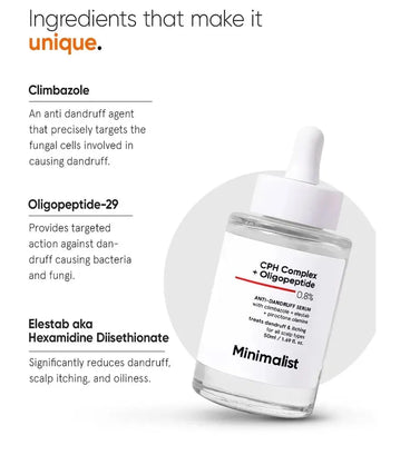Minimalist CPH Complex + Oligopeptide 0.8% anti-roos hoofdhuid serum - Hairgivers