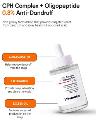 Minimalist CPH Complex + Oligopeptide 0.8% anti-roos hoofdhuid serum - Hairgivers