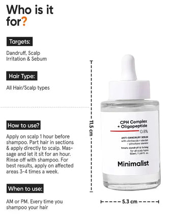 Minimalist CPH Complex + Oligopeptide 0.8% anti-roos hoofdhuid serum - Hairgivers