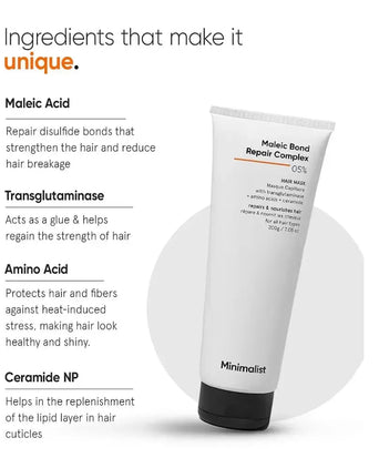 Minimalist Maleic Bond Repair Complex 05% haarmasker - Hairgivers